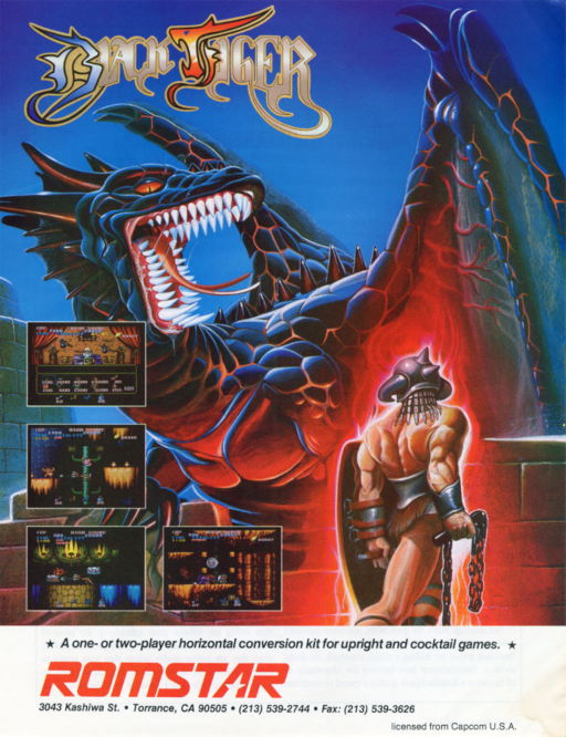 Black Tiger (bootleg set 1) Arcade Game Cover